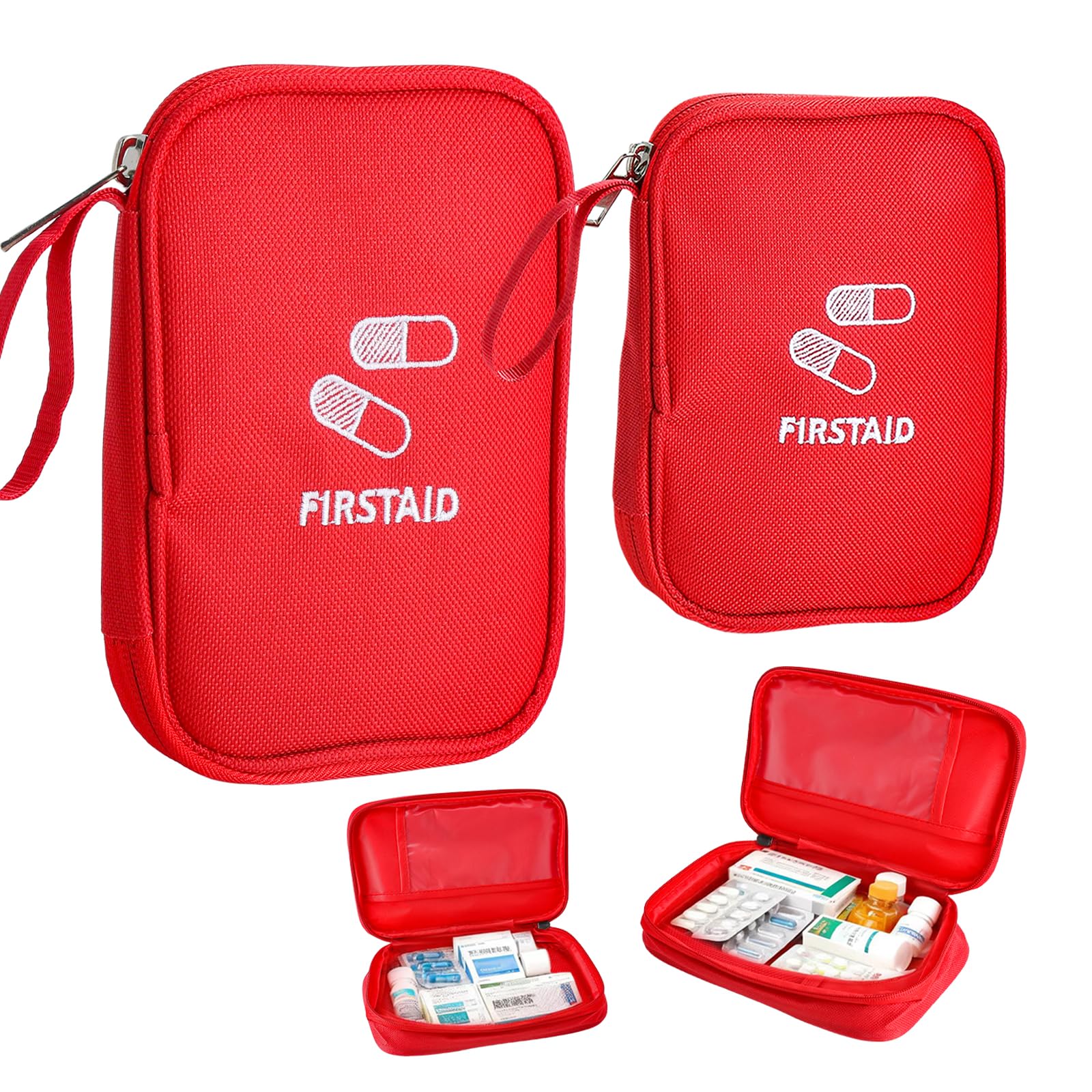 1 confezione rosa piccola borsa di pronto soccorso, vuota