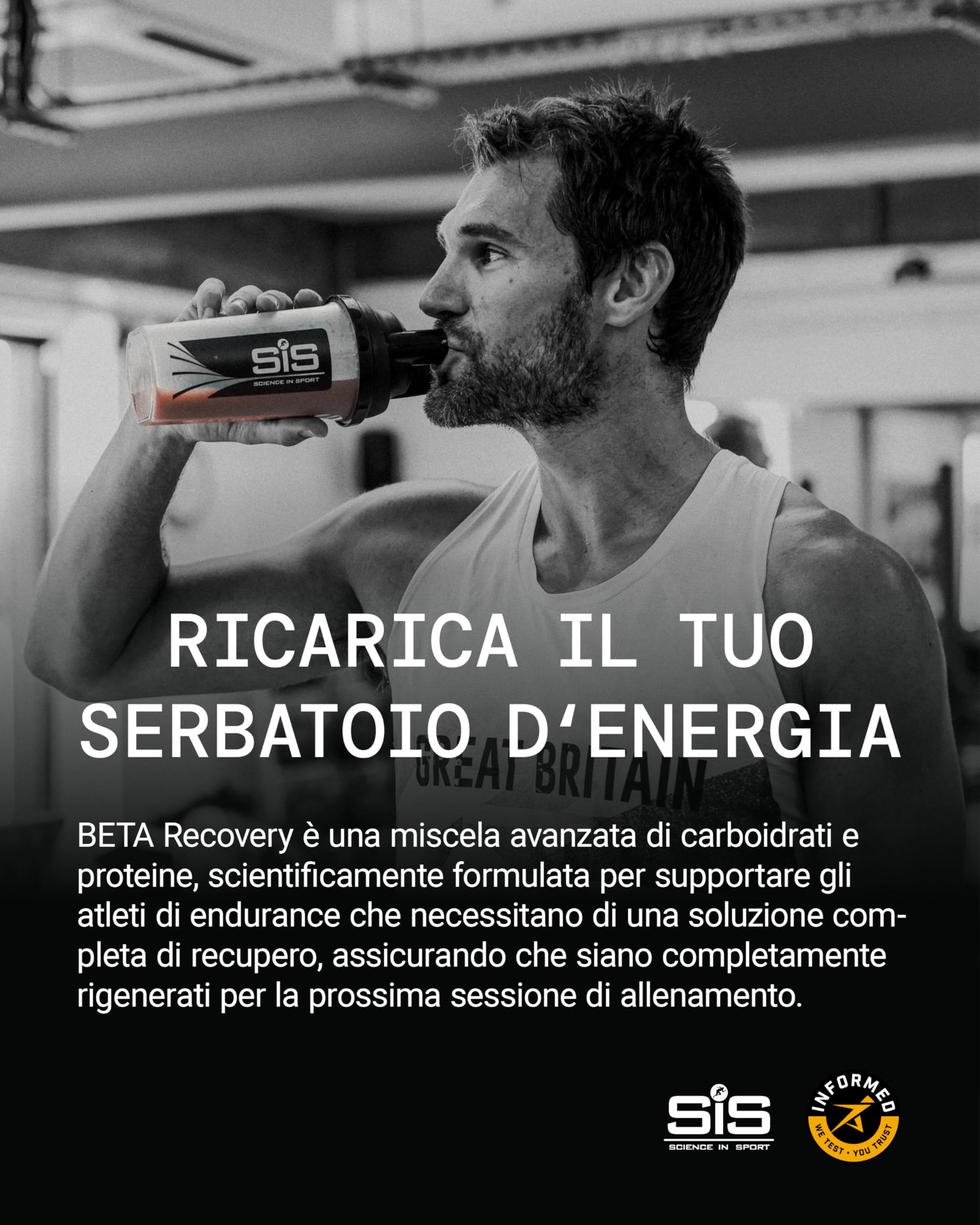 Science in Sport BETA Recovery Powder 1,5kg Vaniglia - Bevanda sportiva in polvere rigenerante con carboidrati e proteine in rapporto 2:1, Bevanda per il recupero post-allenamento