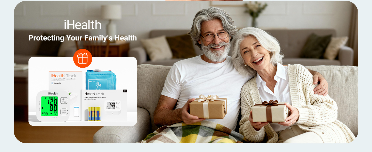 iHealth Track Smart Upper Arm Blood Pressure Monitor with Wide Range Cuff That fits Standard to Large Adult Arms, Bluetooth Compatible for iOS & Android Devices