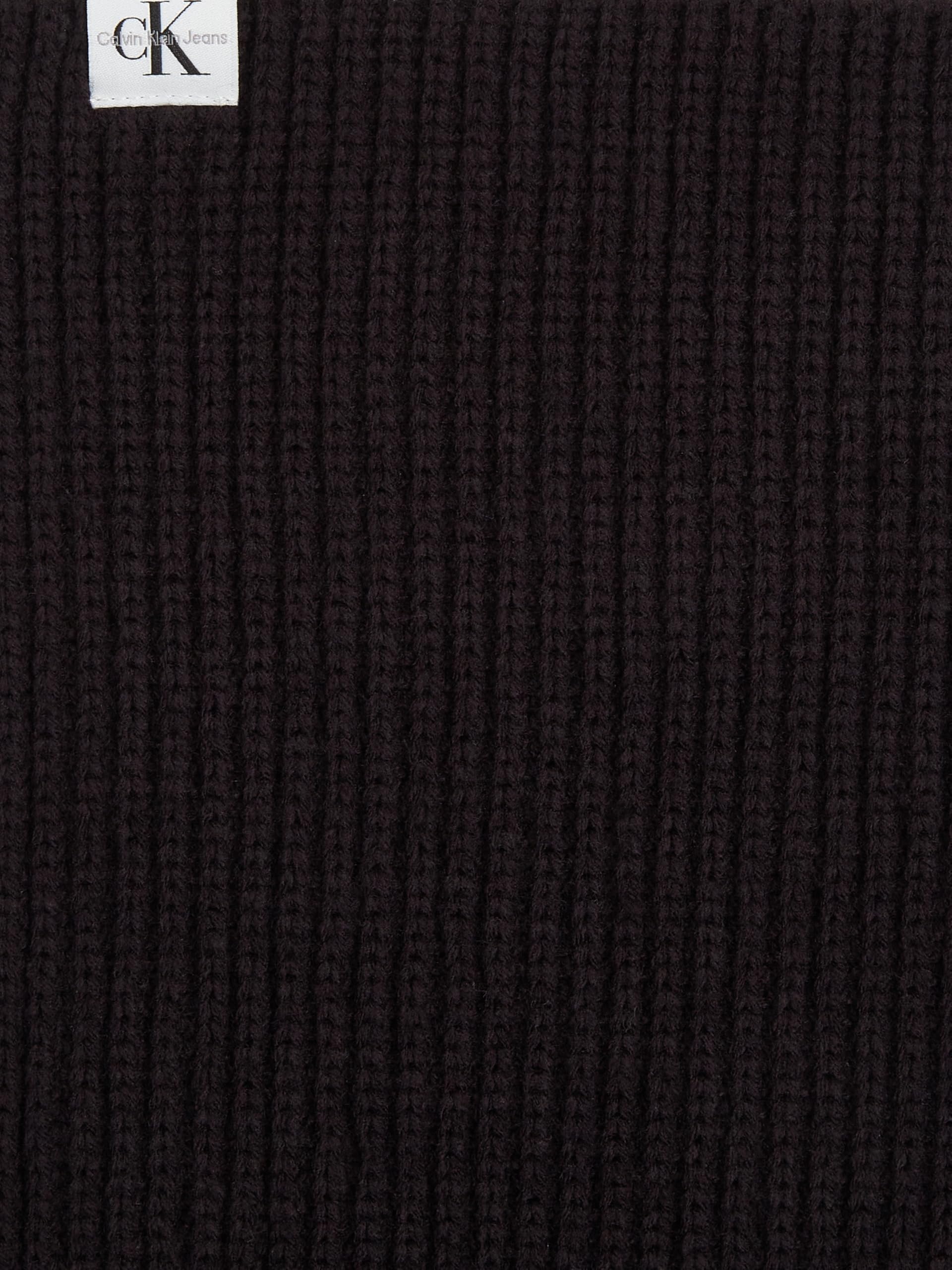 Calvin Klein Szalik unisex MONOGRAM RIB IU0IU00446 szalik o średniej wadze, czarny (Ck Black), jeden rozmiar, Czarny (Ck Black), rozmiar uniwersalny