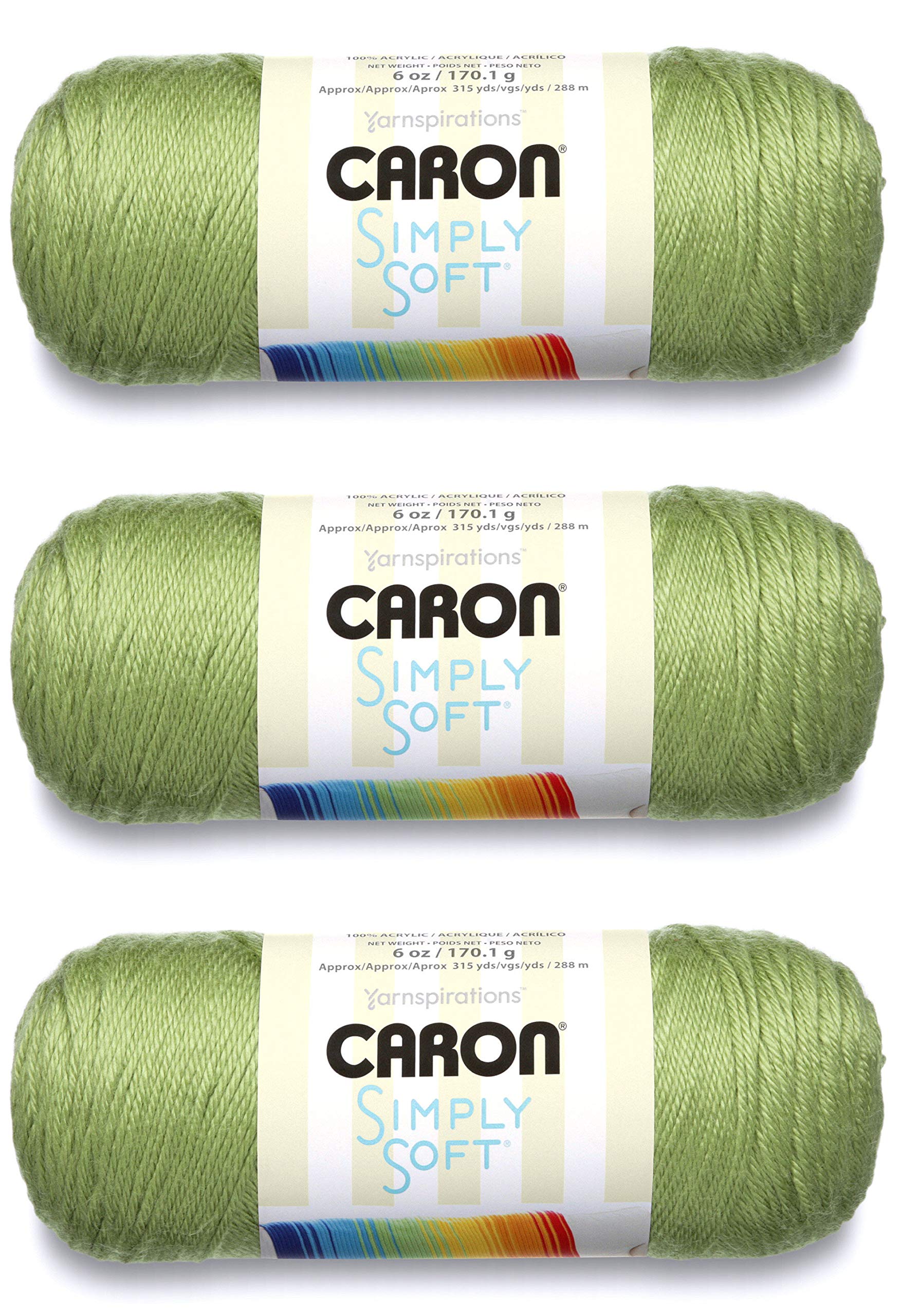 Caron Pistachio Simply Soft - Pack Of 3 Balls - 170G Each Ball