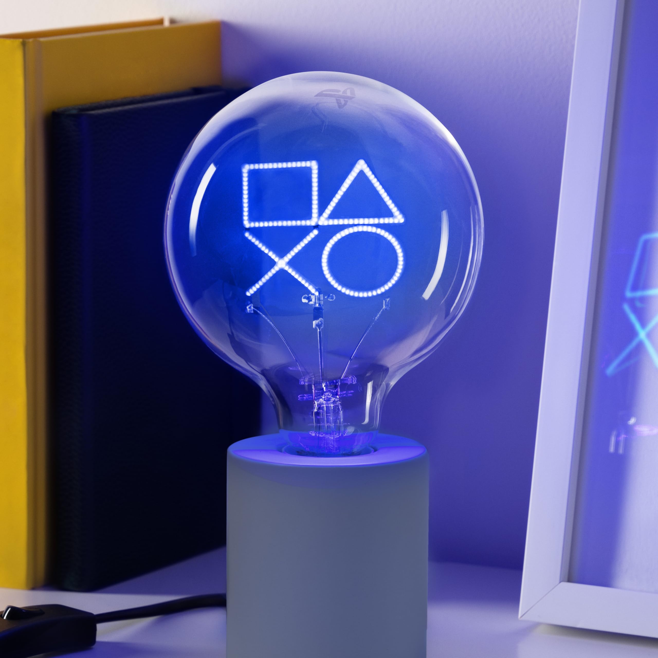 Paladone PlayStation Decorative LED Neon E27 Screw Bulb, Add to Any Edison Compatible Lamp - Image 3
