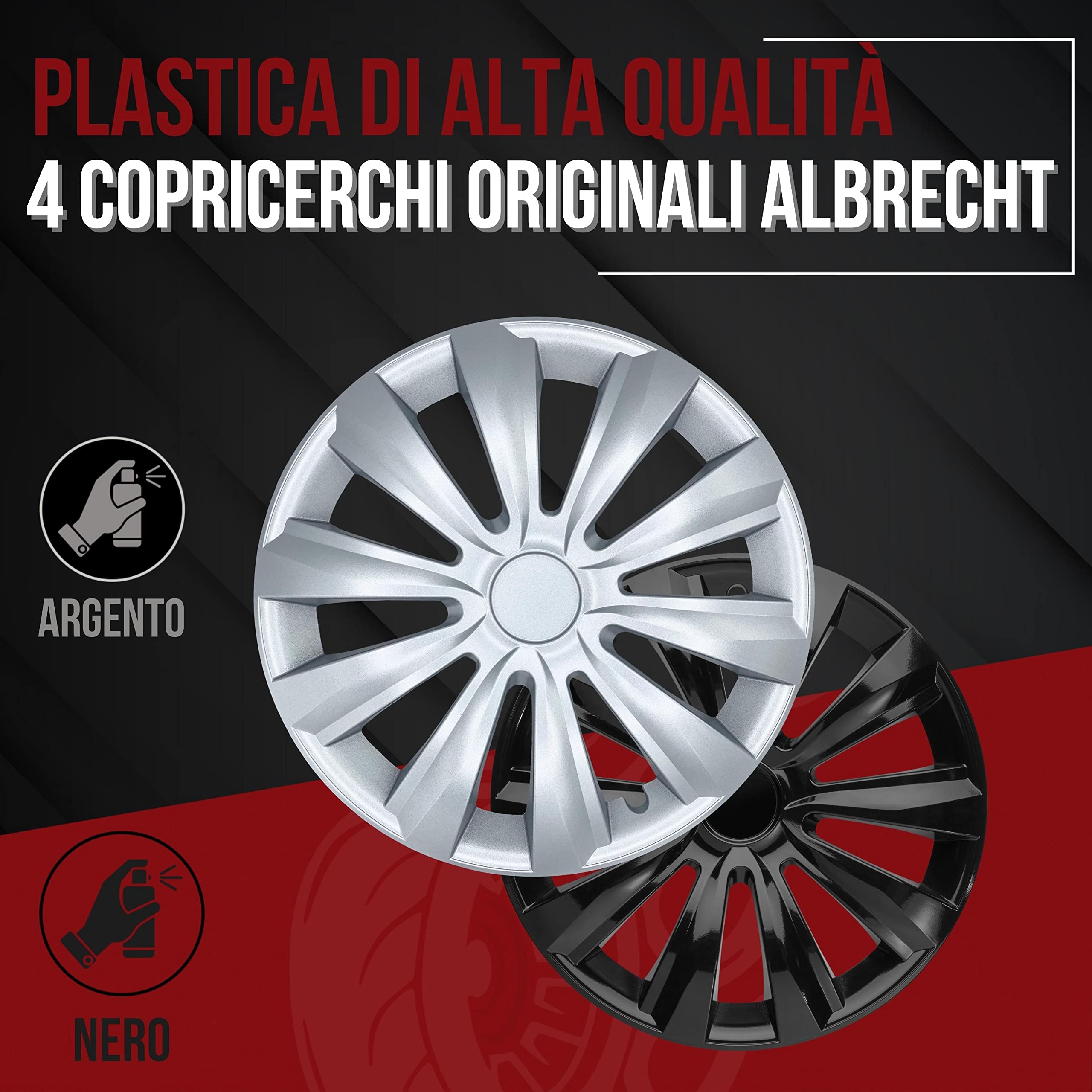 Copricerchi 14 Pollici Flash II Argento Tunershop - Kit 4 Pezzi Design