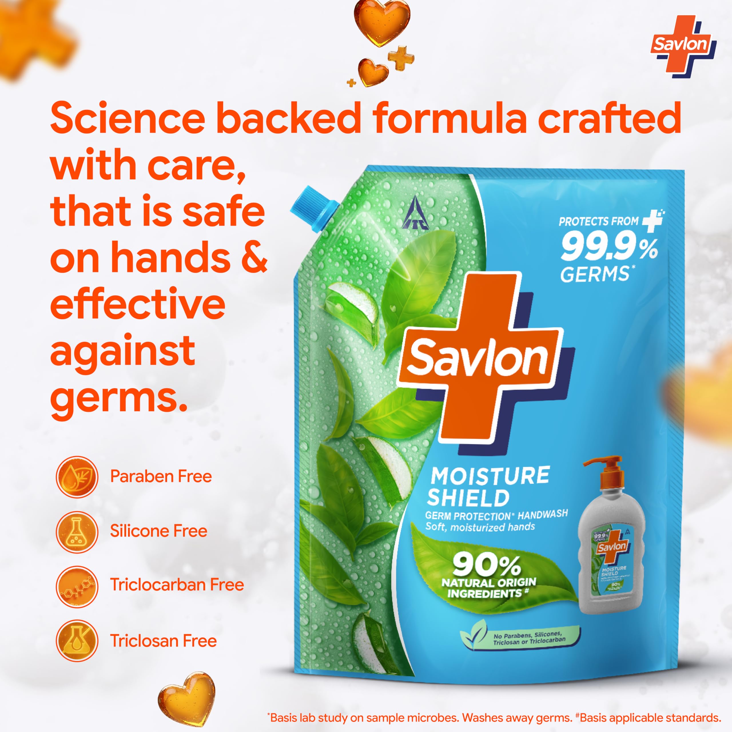Savlon Moisture Shield - Sacchetto di ricarica liquido per lavaggio a mano, protezione contro i germi, 1500 ml