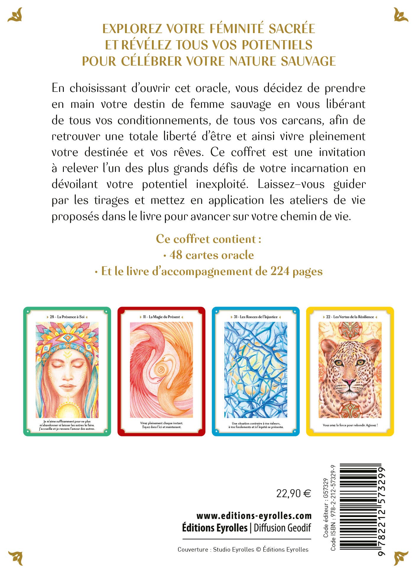 Féminité sacrée. Oracle thérapeutique de la Femme Sorcière. 48 cartes oracle + le livre d'accompagnement