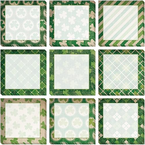 9 notas adhesivas para el día de San Patricio, autoadhesivas, vintage, de San Patricio, para la escuela, oficina, suministros para el hogar,