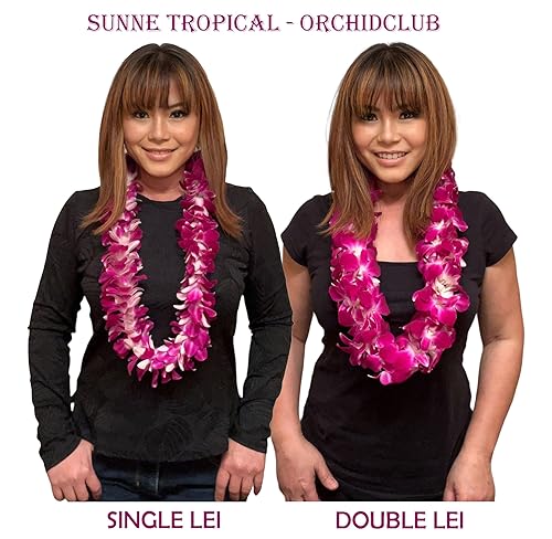 Miniatura 3 de Purple - Orquídea recién cortada con flores sueltas Orchid Club USA Sunne Tropical para Lei, alimentos y bebidas (2 x 50, púrpura)