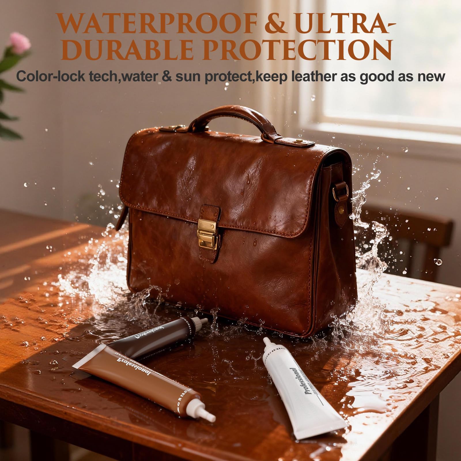 Leather Repair Kit for Furniture, Car Seats, Sofa, Jacket, and Purse, Vinyl Repair Kit with Super Easy Instructions to Match Any Color, Restore Any Glossy Leather Surface — view 3