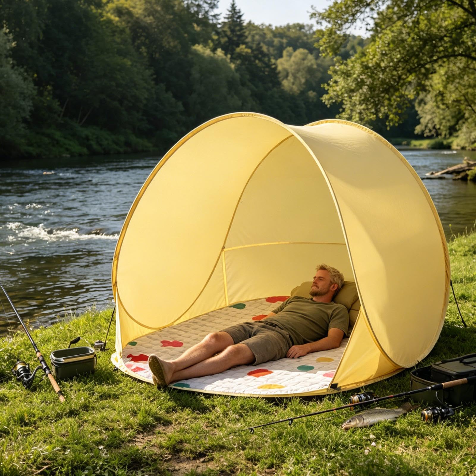 Przenośny Namiot Plażowy Przestronne Osłony UV | Automatycznie Składany Namiot Na Plażę Dla Chłopców, Dziewczynek, Kemping, Outdoor, Plac Zabaw, Piknik, Basen, Rodzina,
