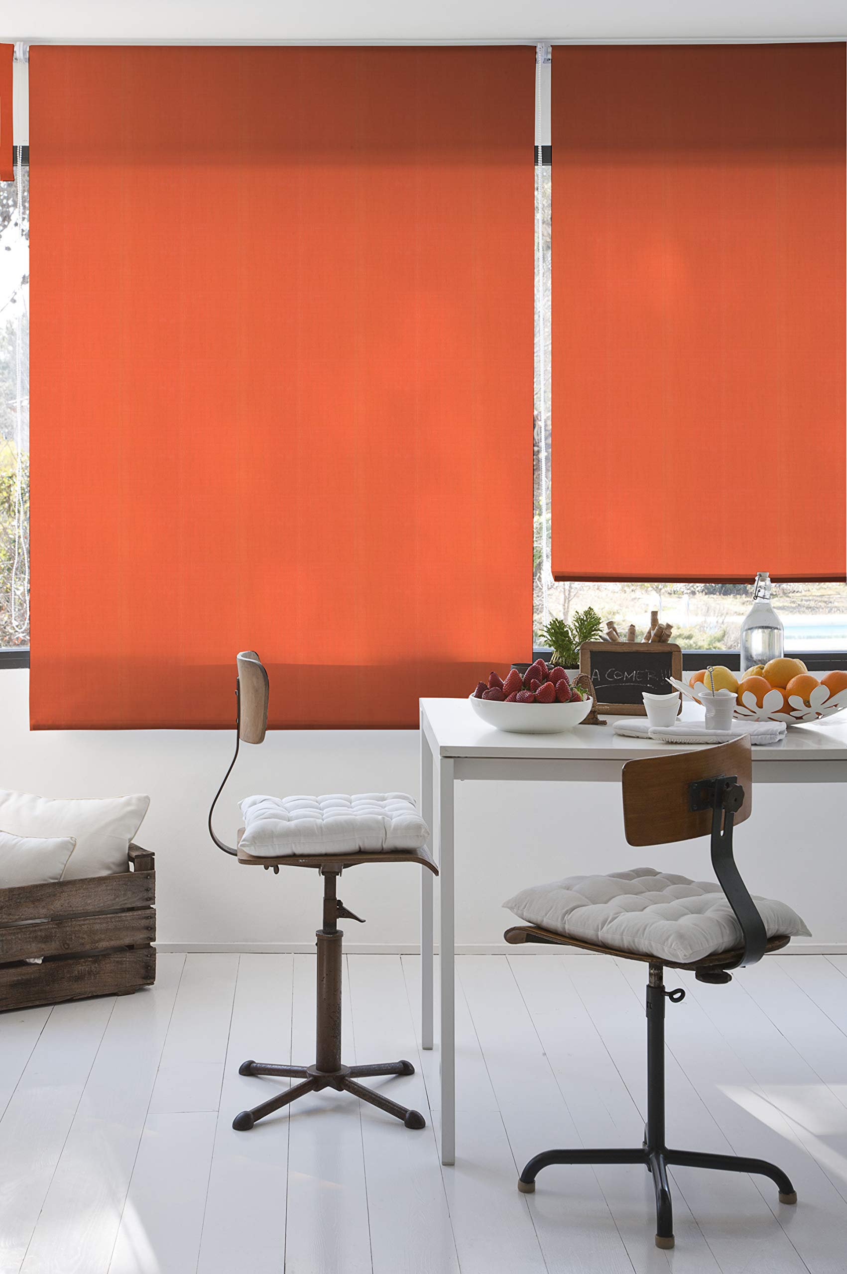 Estoralis - Aitana - Store Enrouleur Tamisant, 150 x 175 cm, Couleur Orange