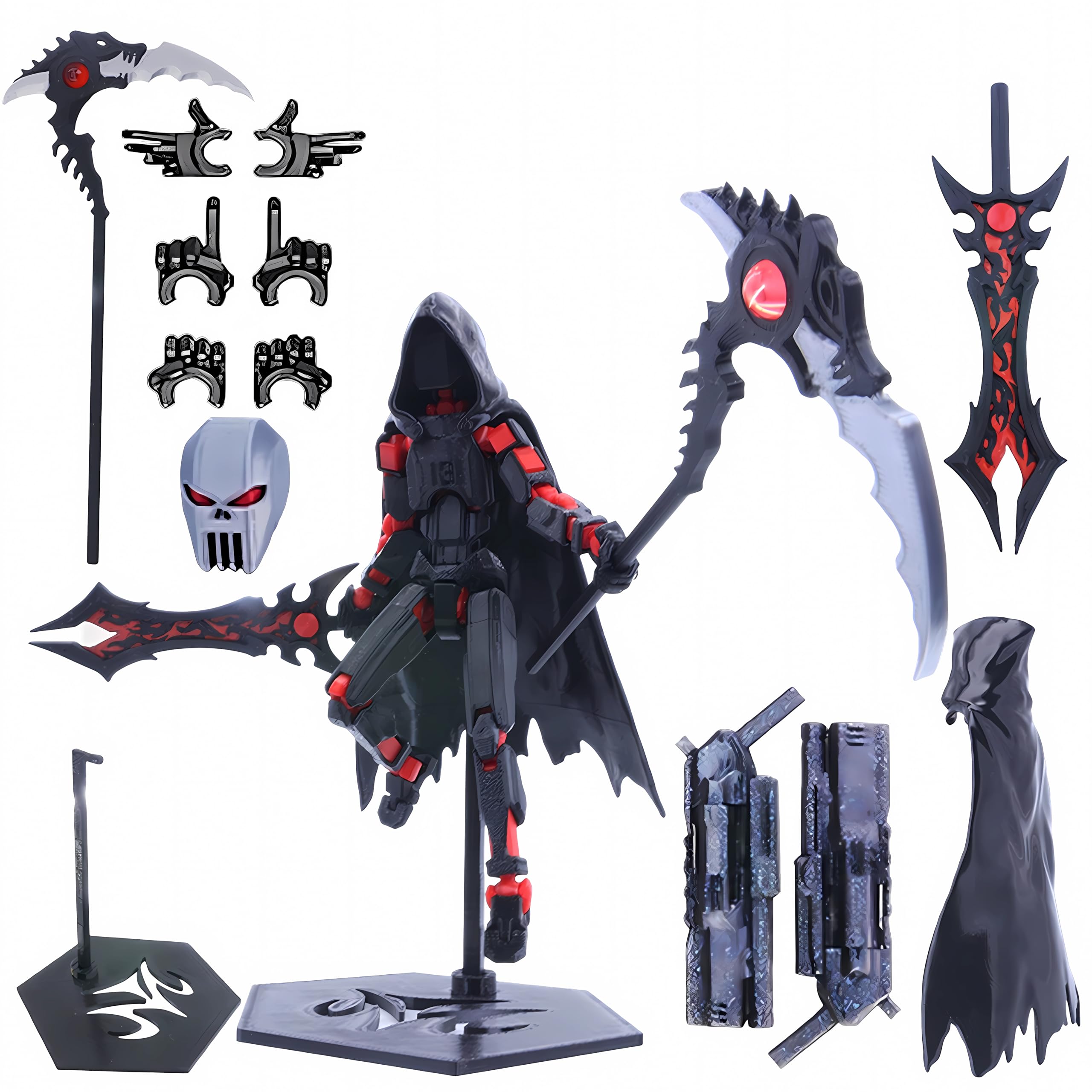 Ruilidesg T13 Action Figure Set - 3D Printed Collectible Figures for Collector Desktop Decor (Assembly Completed) (Green Mecha Set)