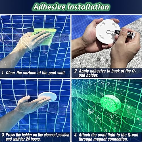 Miniatura 3 de Luces sumergibles recargables para piscina con control remoto, carga subacuática impermeable, funciona con pilas, 25 luces LED que cambian de color