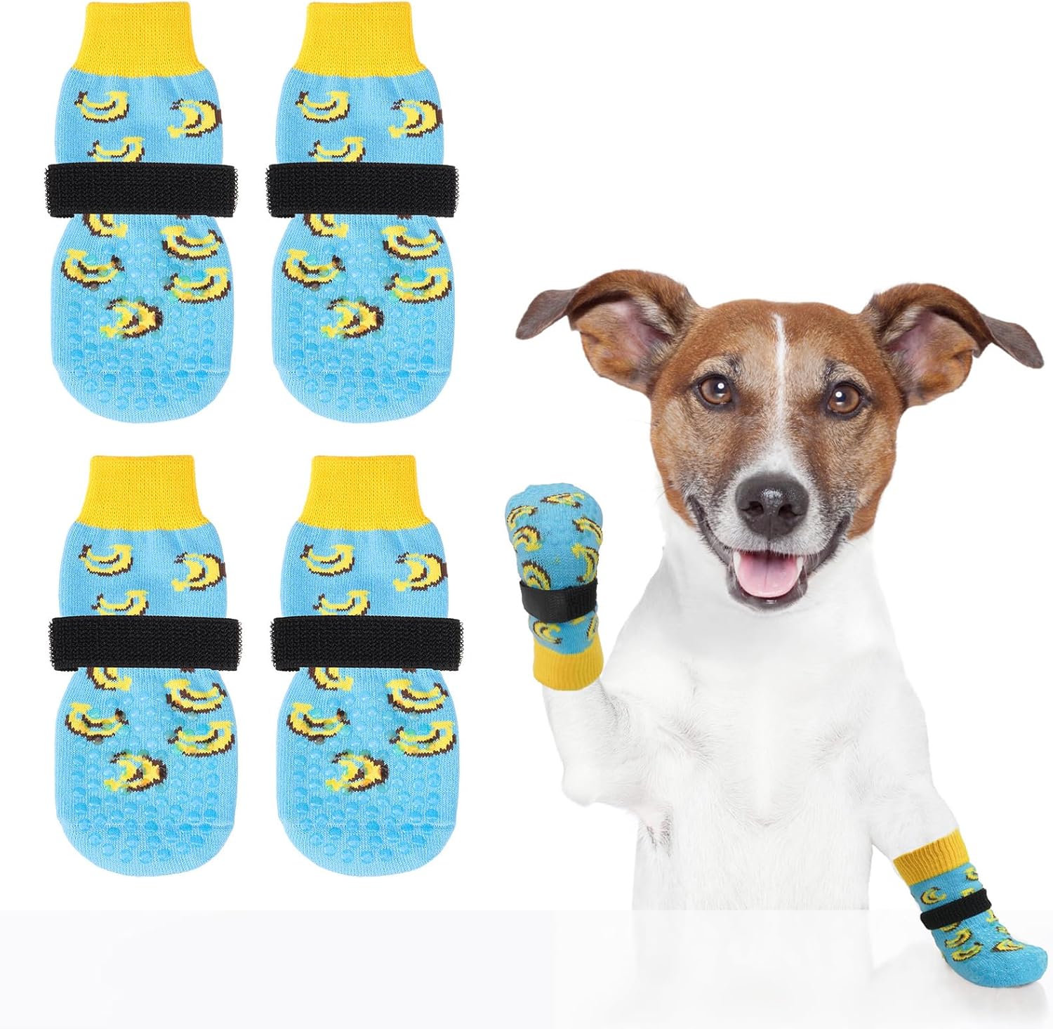 SCENEREAL AntiSlip Dog Socks for Small Medium Large Dogs