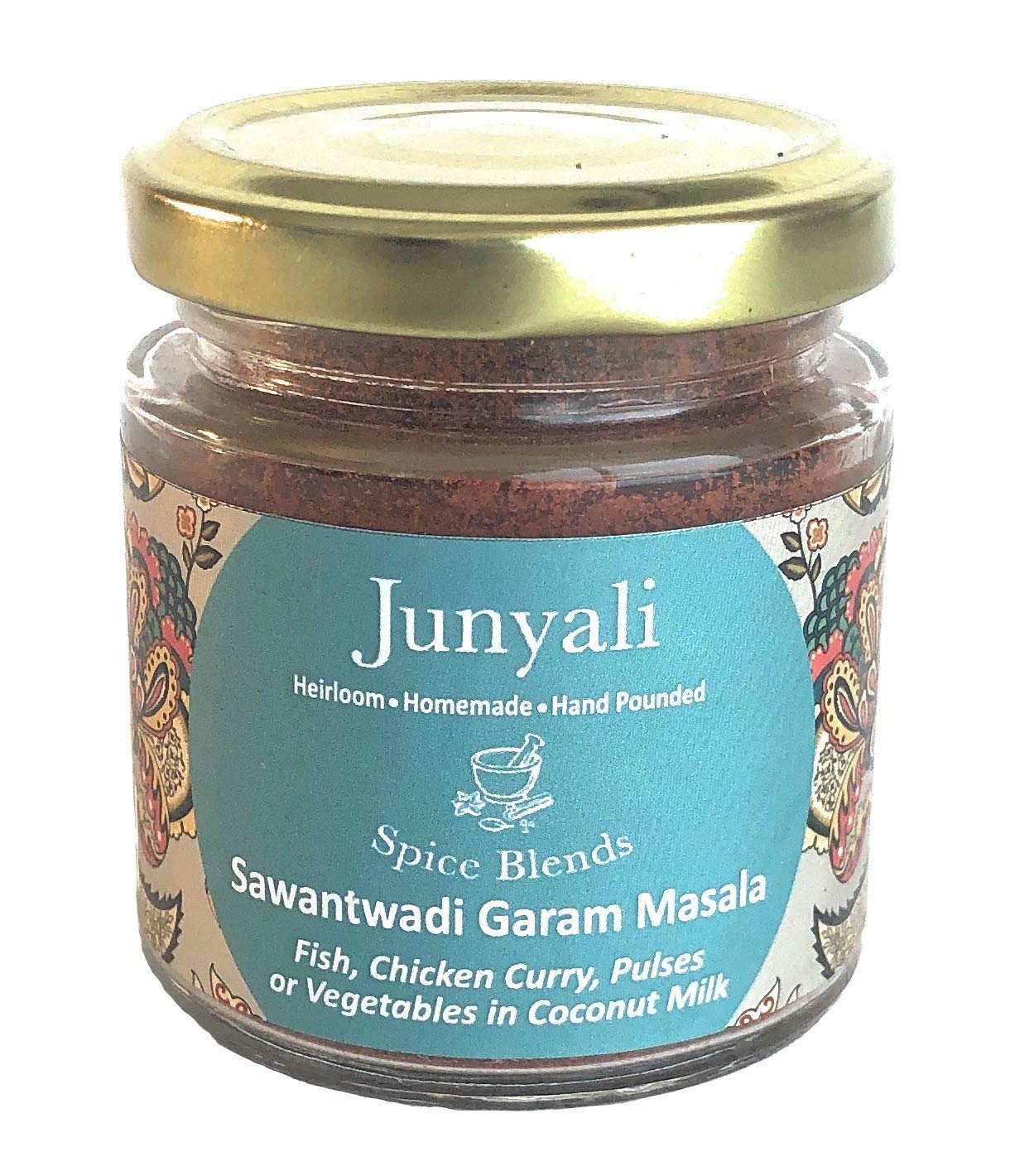 Cafe Junyali Shahe Nawab Garam Masala & Sawantwadi Garam Masala Combo - 50g (Pack of 2) for Authentic Indian Cuisine - Homemade Hand-Pounded Spices Blends - Pure Natural Organic
