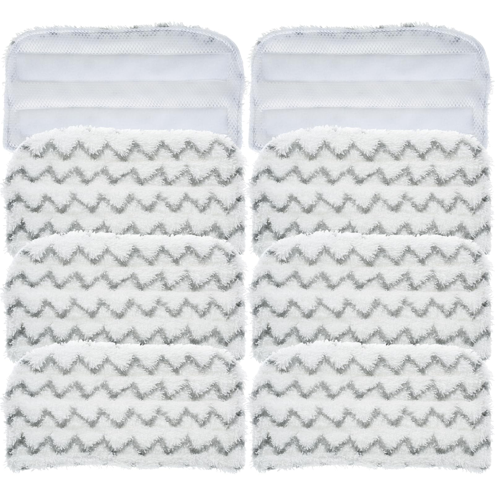 NIHUIFDPY Steam Mop Pads Replacement for Steam Mop S1000 S1000A S1000C S1000WM S1001C, Reusable Microfiber Steams Mops Pads, Washable Dirt-Grip Absorbing Refill for Steamer Cleaner Pad(8pcs)