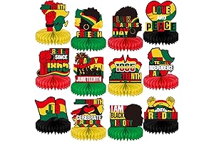 12 Juneteenth Day Honeycomb Table Centerpieces