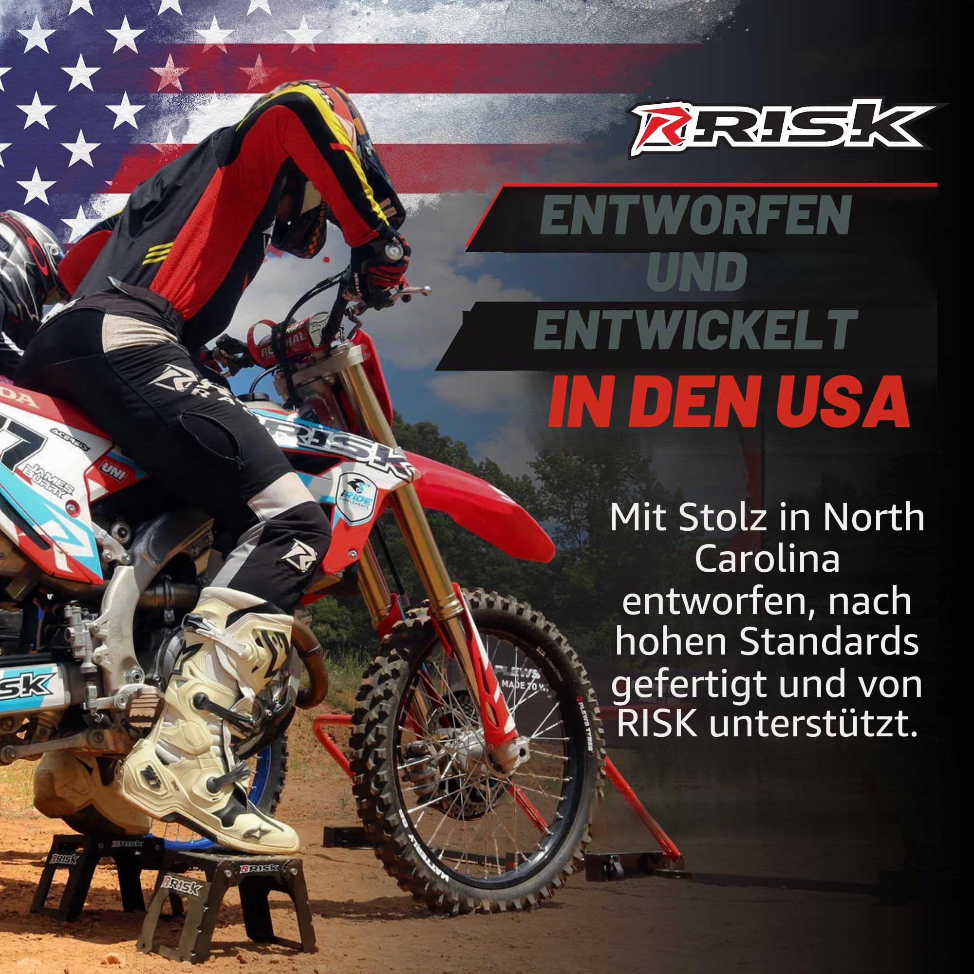 Risk Racing 00174 Silber Lock-N-Load Pro-Strapless Motocross Transportsystem