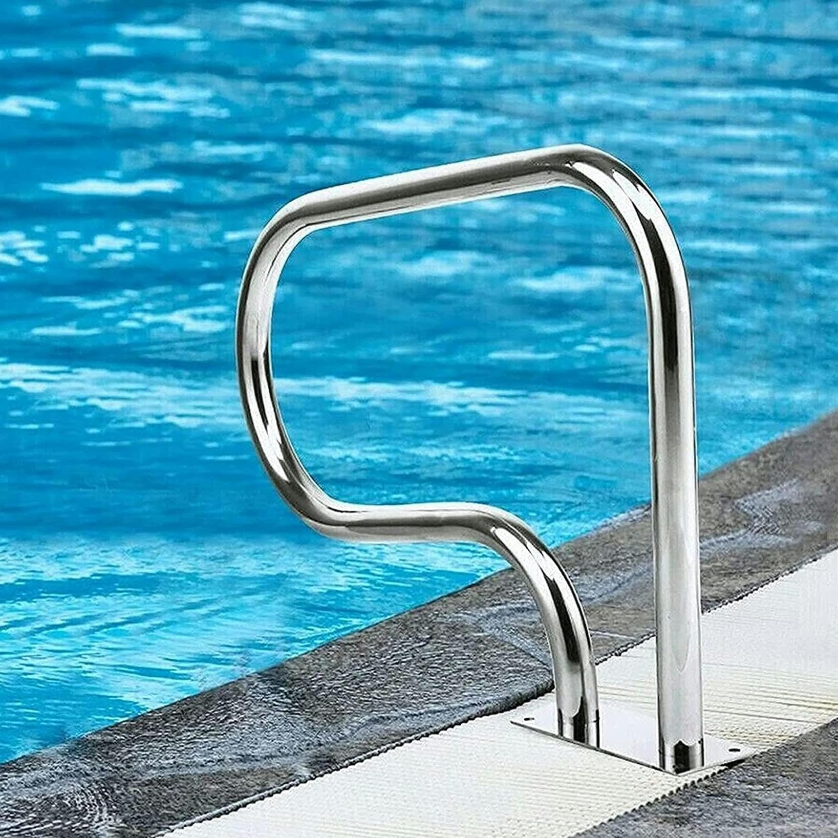 Barandilla de seguridad para piscinas, pasamanos para piscinas, barandillas para piscinas, pasamanos de fácil montaje, agarres de seguridad de acero inoxidable 304 para entrada a piscinas enterradas (