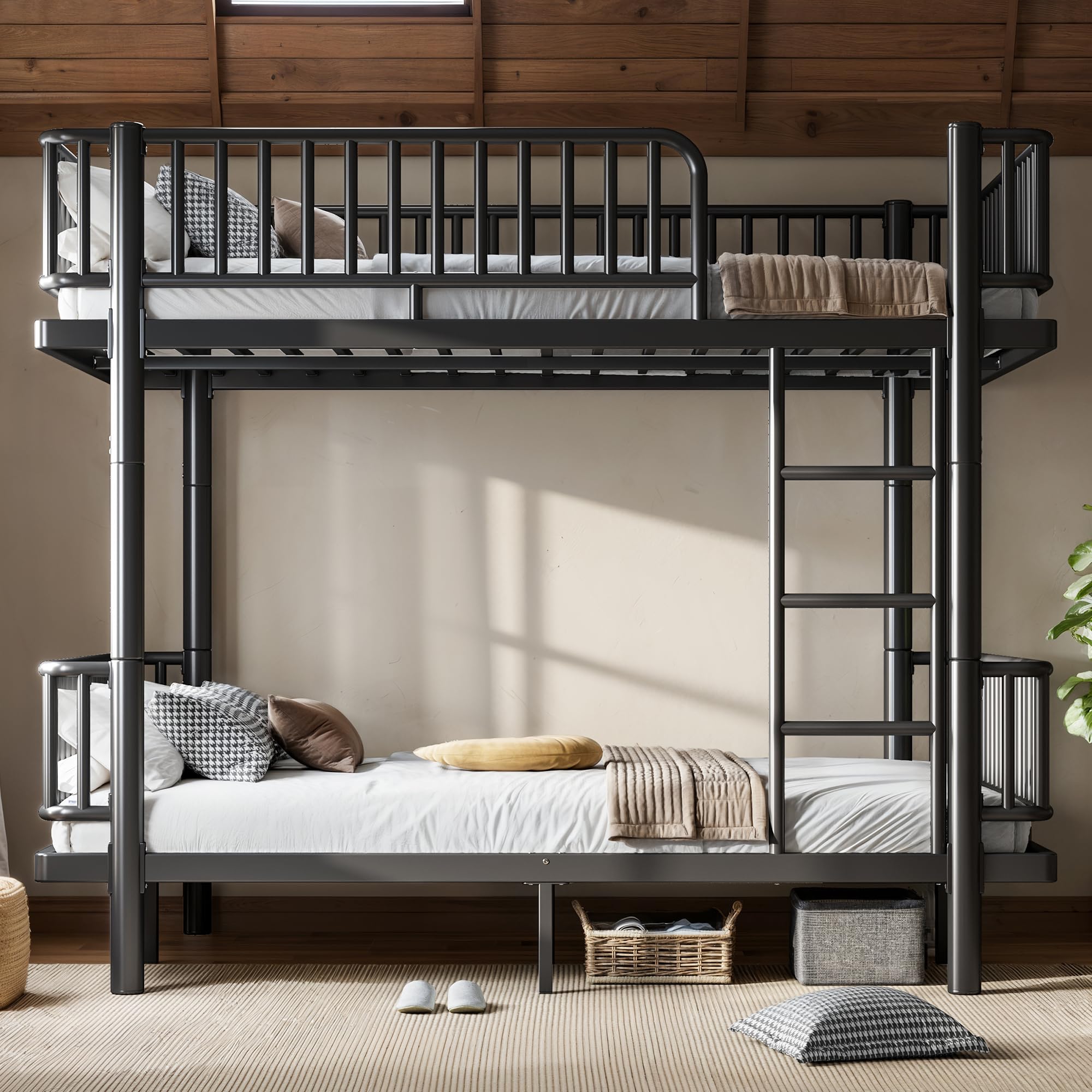 Bellemave Metal Queen Over Queen Bunk Bed