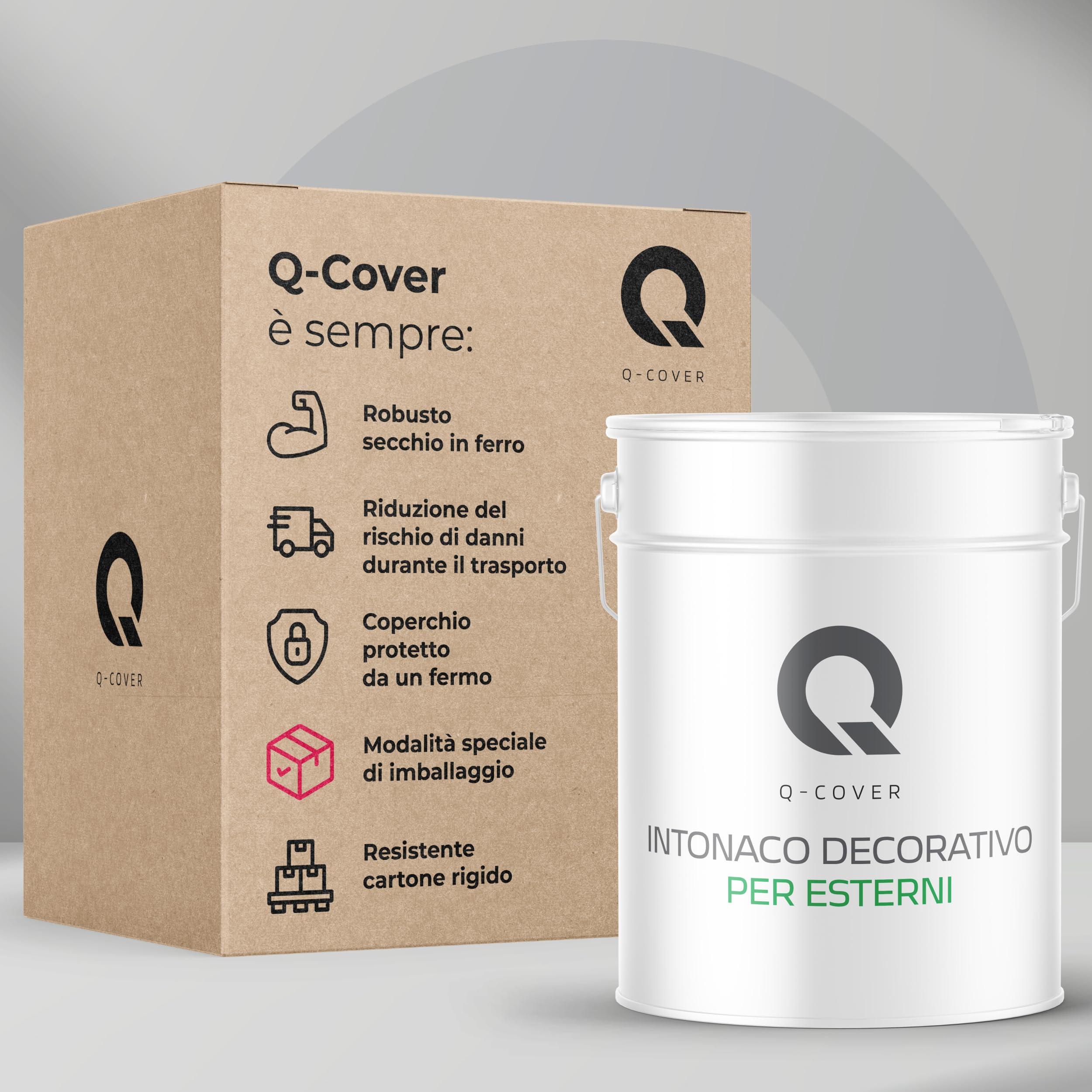 Beton Architekt 15 kg Beige chiaro | intonaco decorativo effetto cemento per esterni | pronto all’uso | resa ca. 10 m² | ampia scelta colori