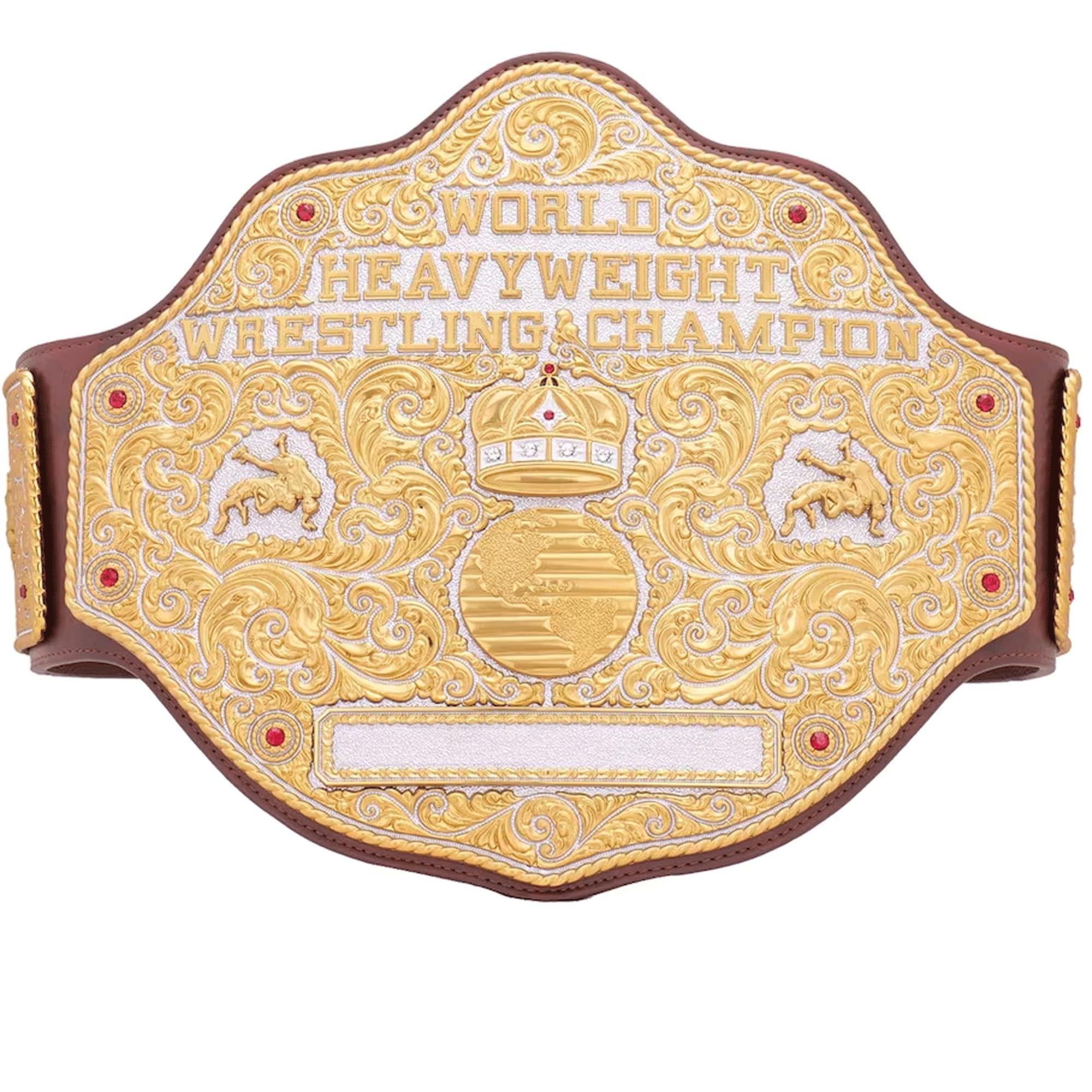 Big Gold World Heavyweight Wrestling Championship Title Belt Replica, Authentic Wear Universal Championship Title Belt - One Size (BROWN)