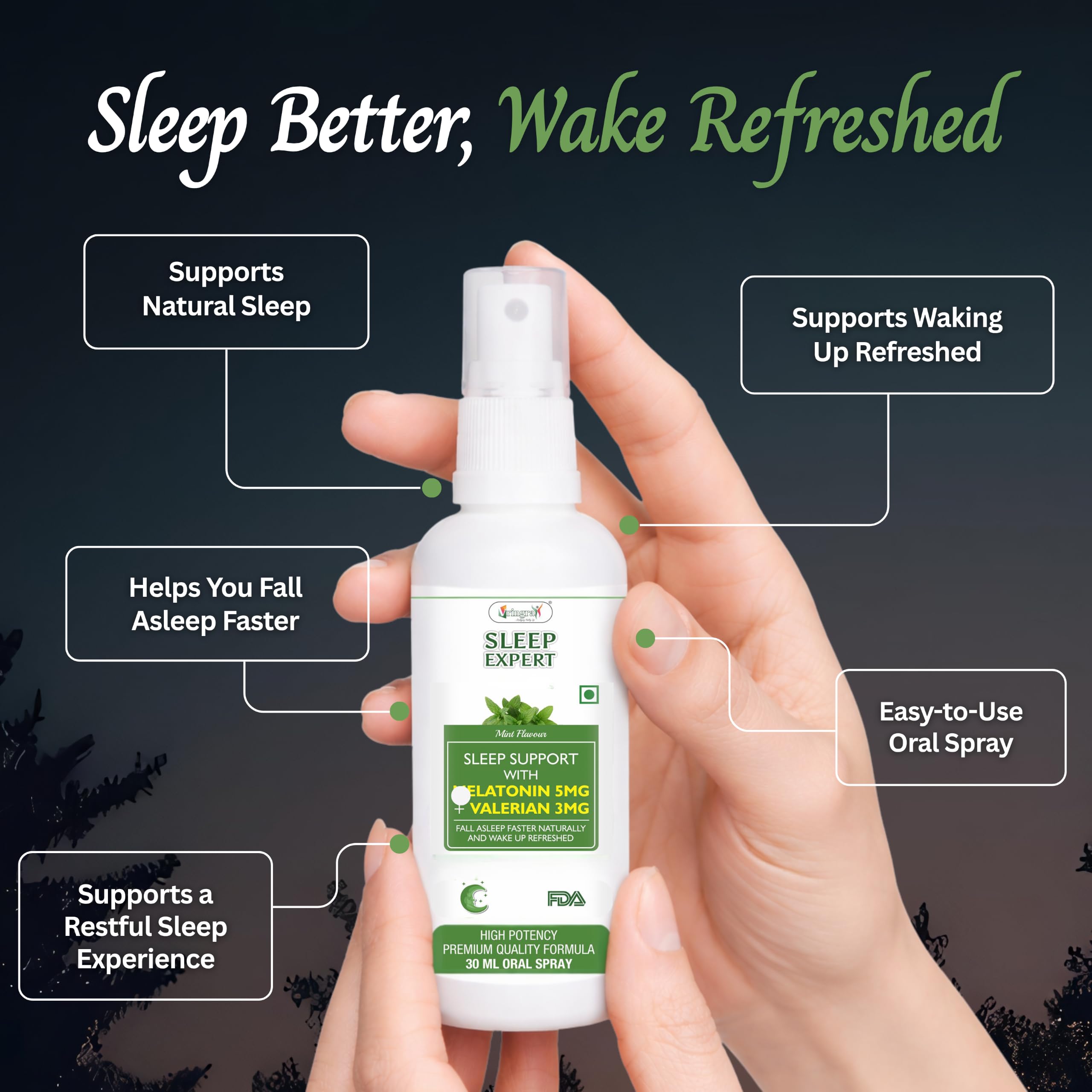 Valerian Root Extract and Melatonin Extract Sleeping Spray - Sleeping Aid - Oral Sleep Spray 30ml (1) — Amazon image 4