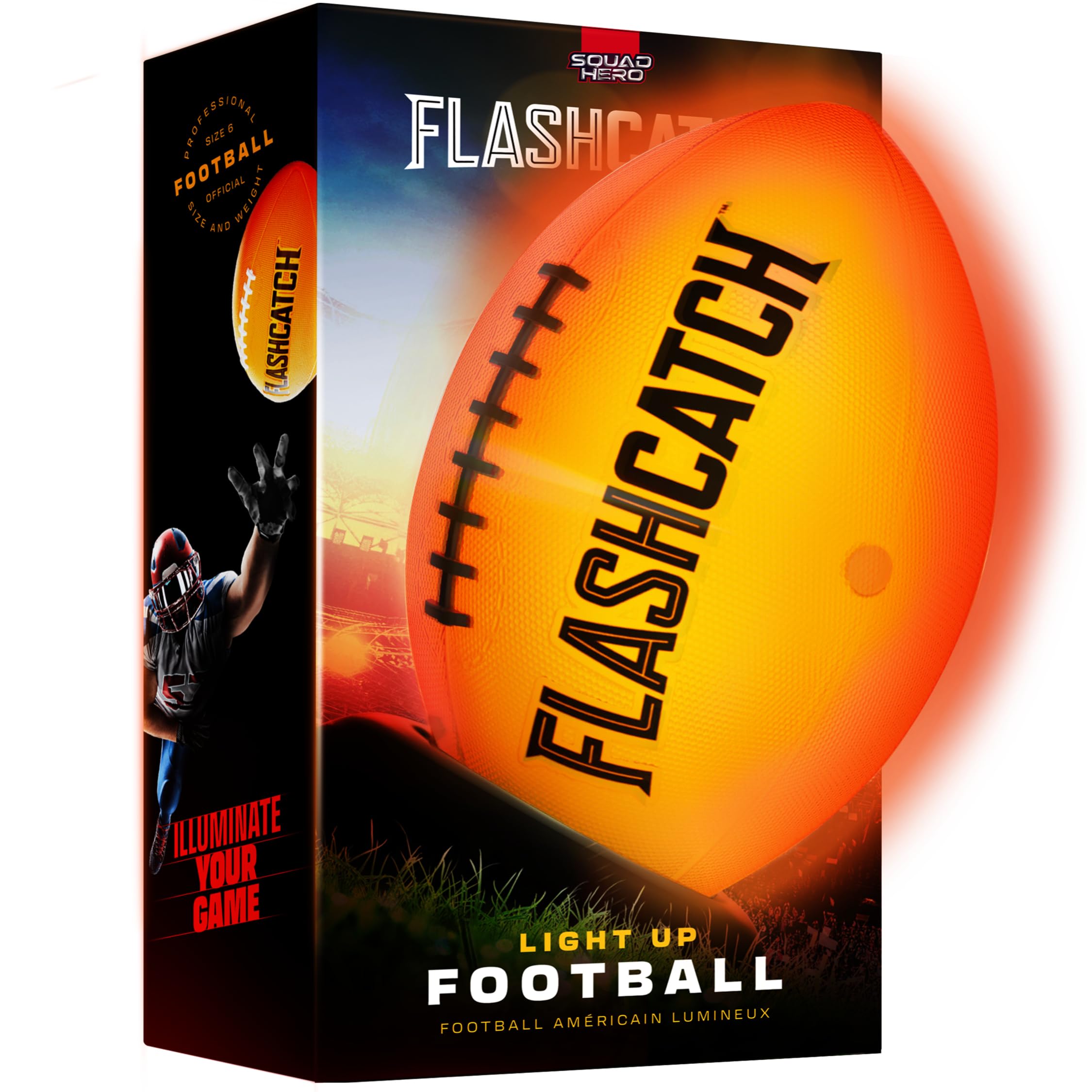 Light Up Football - Glow in the Dark Ball - NO 6 - Boys Gifts - Outdoor Sports, Birthday Gifts for Boys 8-15+ Year Old - Kids Teenage Youth Gift Ideas - Boy Toys Stuff Ages 8 9 10 11 12 13 14 15Light Up Football - Glow in the Dark Ball - NO 6 - Boy…