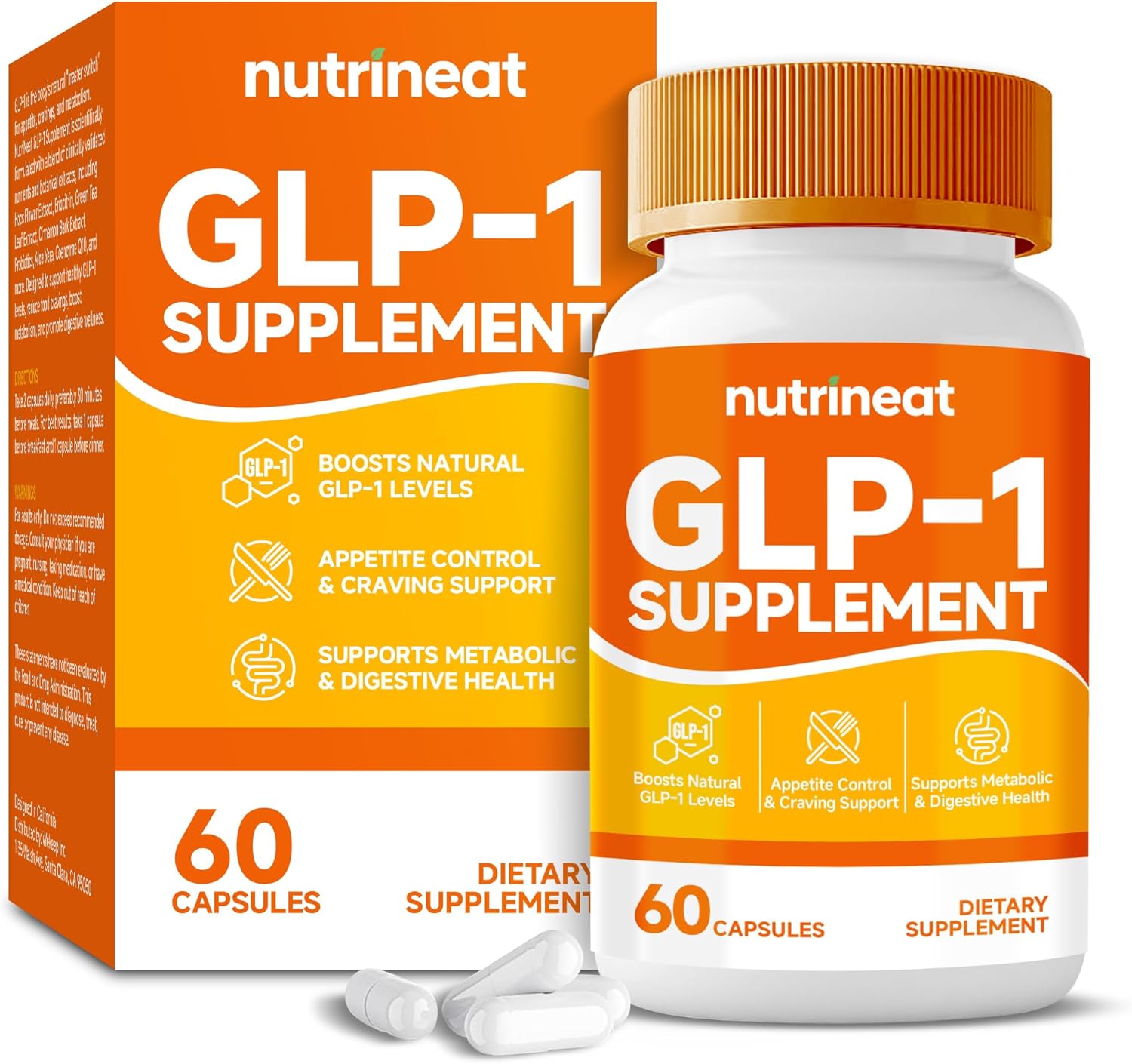 GLP-1 Support Supplement (60 Capsules), Plant-Based Formula for Women with Botanical Blend – 2 Capsules Daily Before Meal