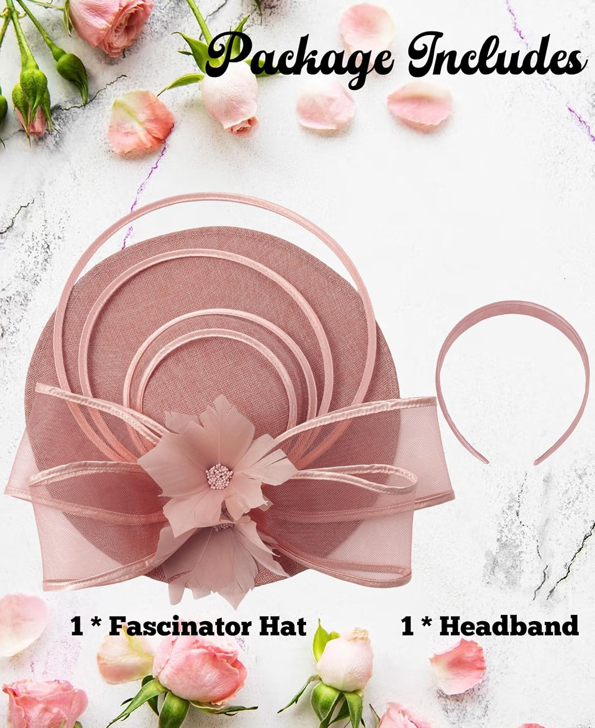 Kidukso Women Fascinators for Tea Party Hat 1920s Flower Headwear for Derby Hats Church Cocktail Wedding