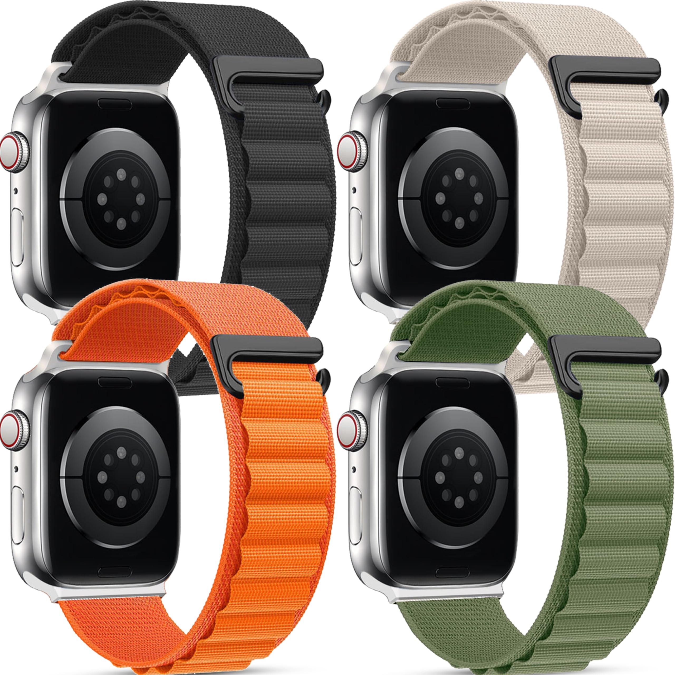 Alpine Loop Compatible with Apple Watch 38mm 40mm 41mm 42mm 44mm 45mm 49mm, Adjustable Sport Nylon Loop Strap with Titanium G-Hook for iWatch Series Ultra SE 8 7 6 5 4 3 2 1