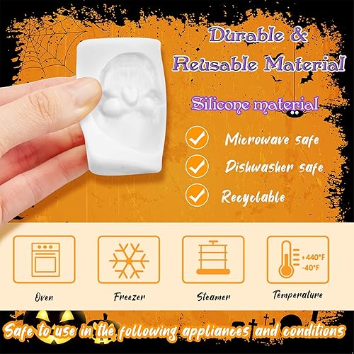 Miniatura 3 de Patelai 4 moldes 3D de manos de esqueleto para fondant, moldes de silicona para fondant, moldes de arcilla de caramelo de chocolate para fiestas,