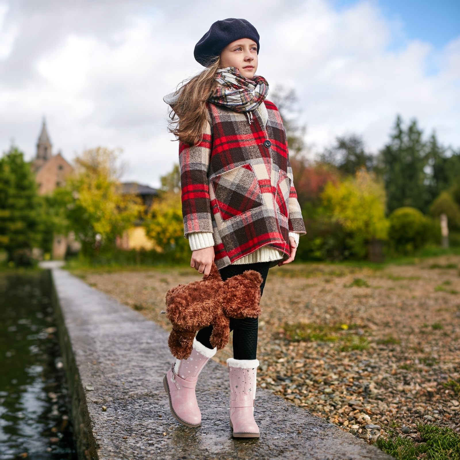 Girls Kids Winter Boots Girl Cowboy Boot Kids Girls Dress Boots Side Zipper Boot Shoes