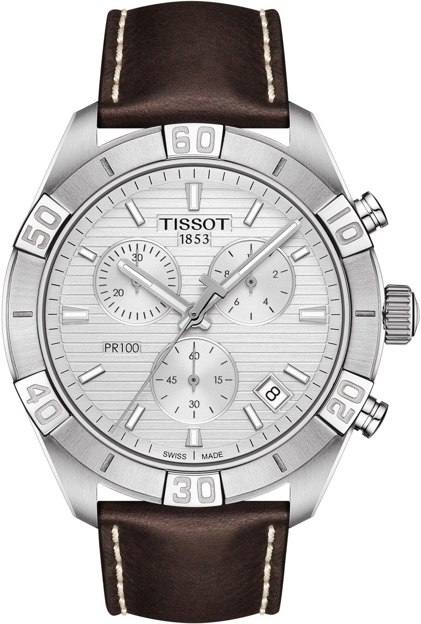 mens PR 100 Chrono Classic Stainless Steel Dress Watch Brown T1016171603100