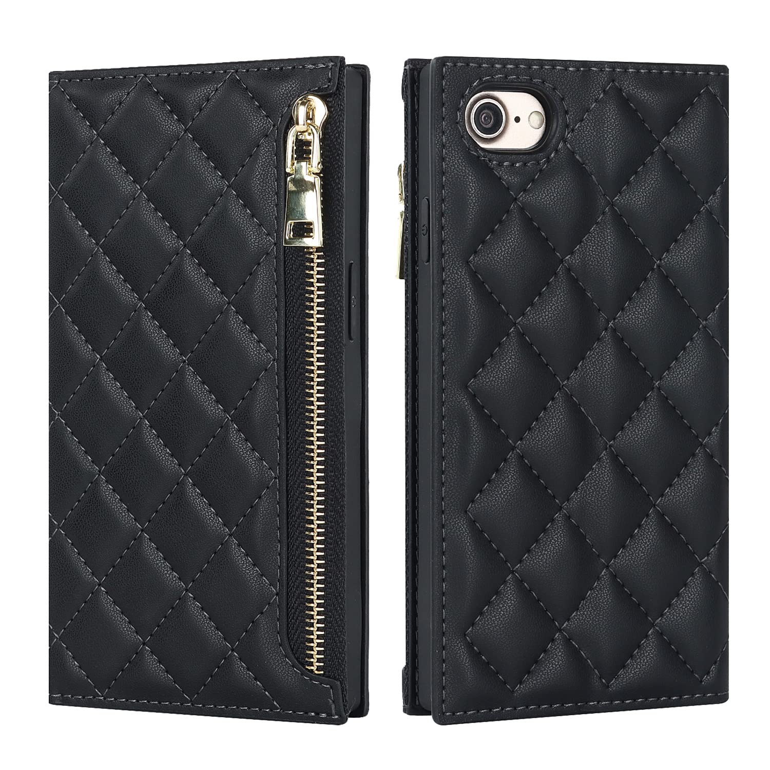 Coque Portefeuille IPhone 6/6S/7/8/SE 2020 - Étui Cuir PU Avec Porte-Cartes Et Support Magnétique