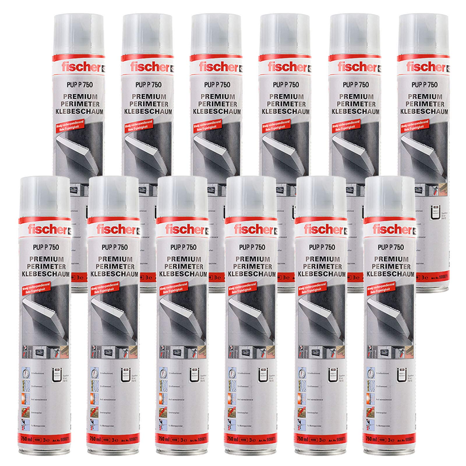 12x fischer Perimeterklebeschaum PUP P 750 B2 750 ml