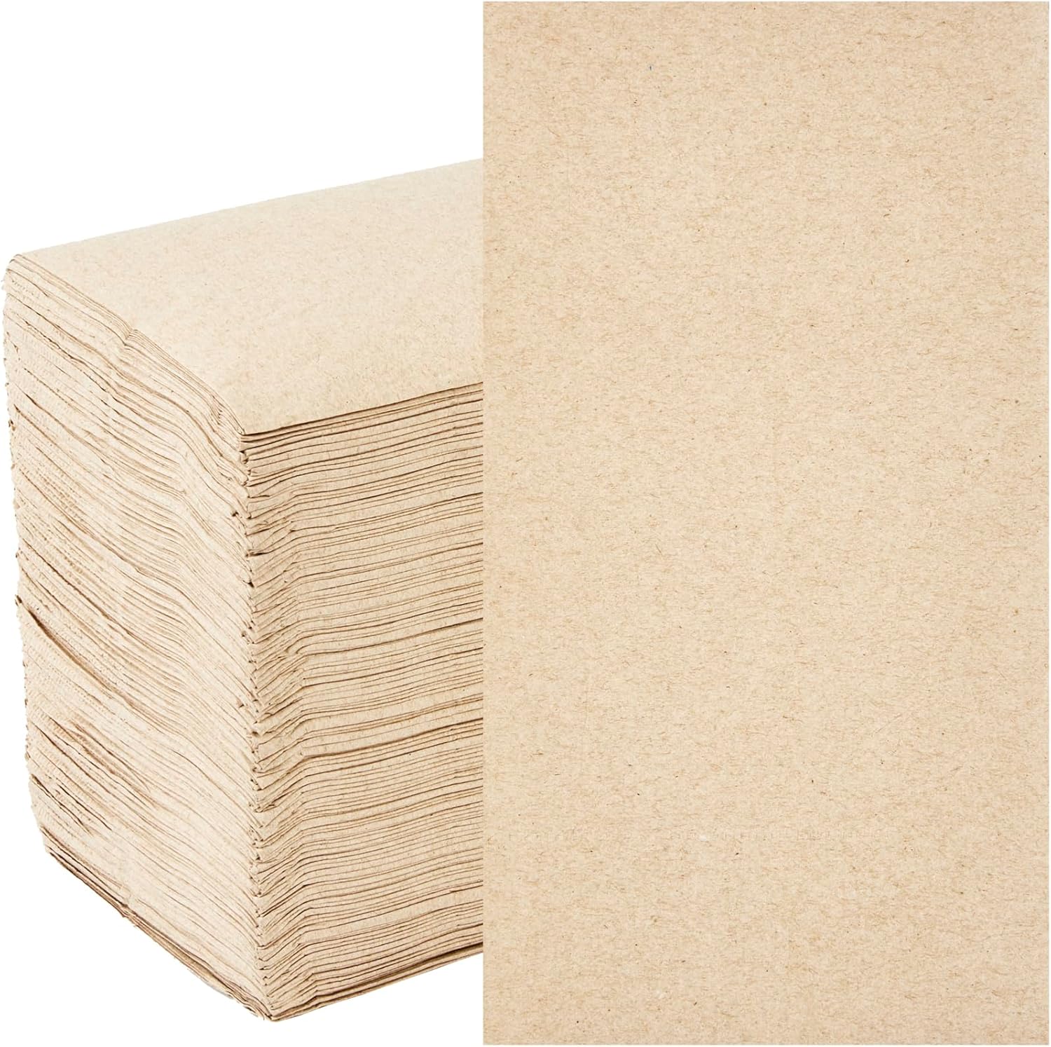 Restaurantware-Saving Nature 17 x 15 Inch Disposable Napkins For Party, 3000 Durable Restaurant Napkins - 2 Ply, With Snowflake Designs, Kraft Paper Napkin, Sustainable, For Cafes Or Homes