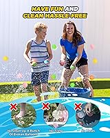 Vista 6 de SOPPYCID - 20 globos de agua reutilizables, juguetes de piscina y playa para niños, diversión de verano al aire libre, juguetes de agua para niños