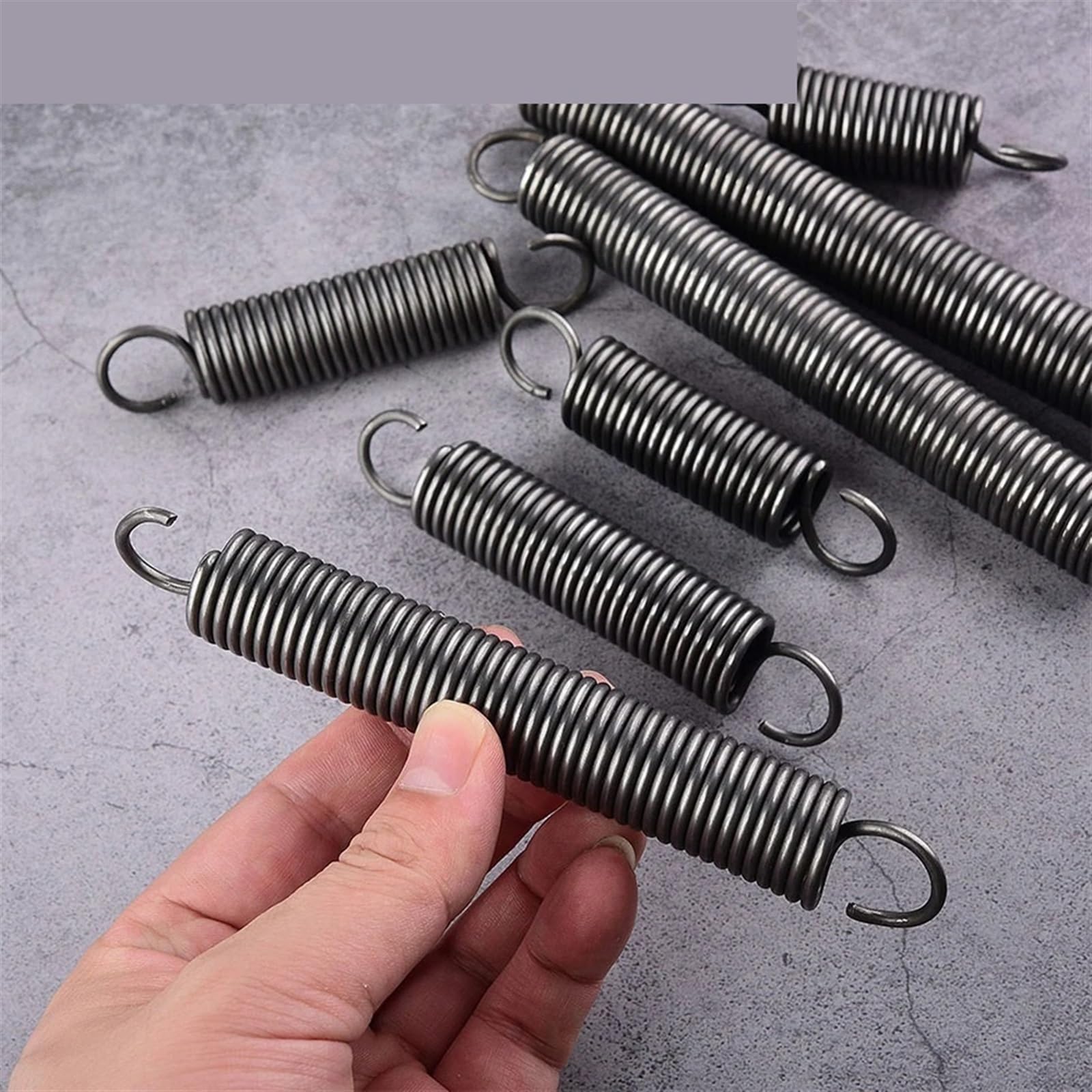 Resorte De ExtensióN Resorte de tensión gancho abierto retroceso extensión bobina tiro Resortes(90mm(2pcs),12MM_2.5MM)