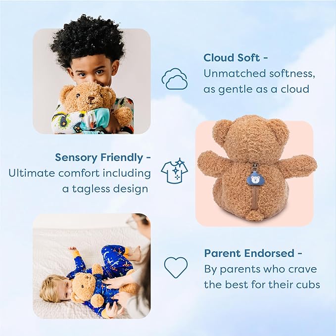 Zip N' Bear Oso de Peluche con Pijama de Unicornio, Juguete Sensorial miniatura 3