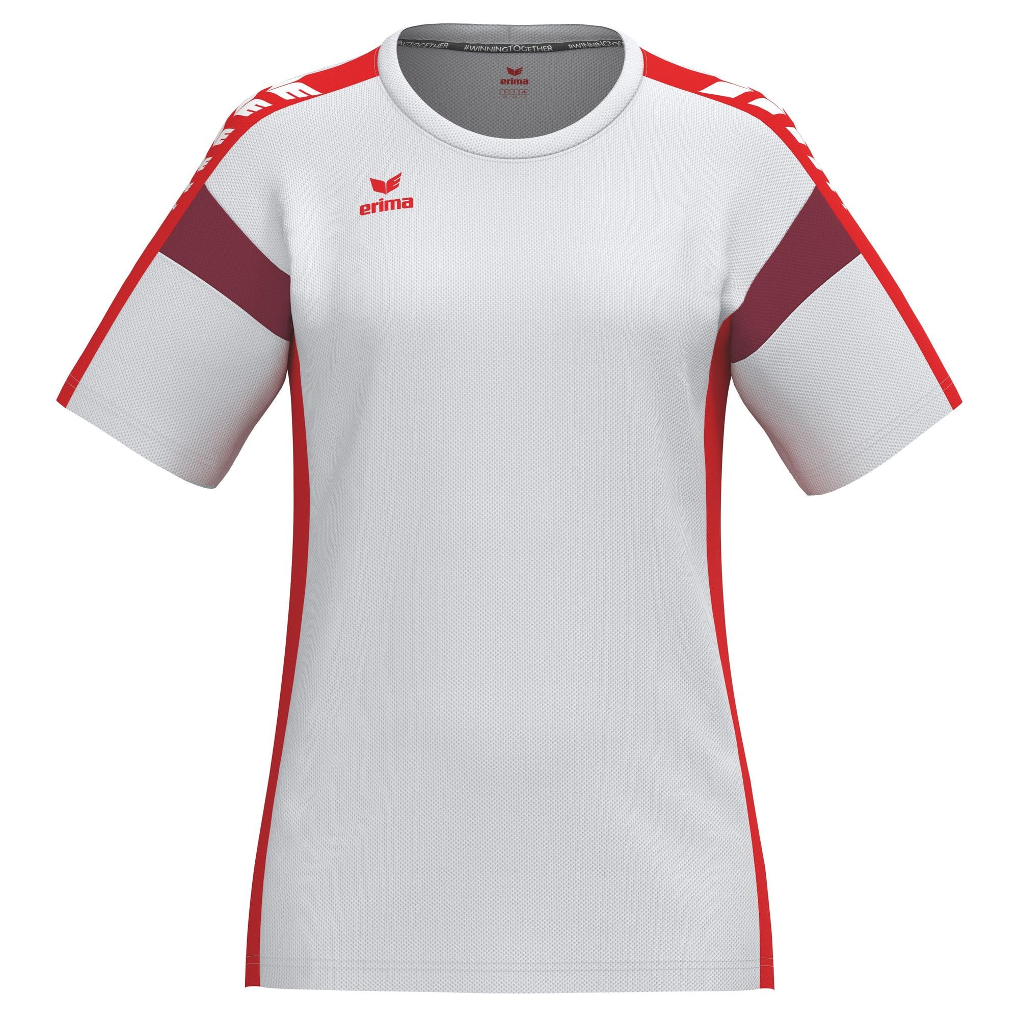 Erima Women's Celebrate 125 Functional T-Shirt (1082517), White/Red, 38