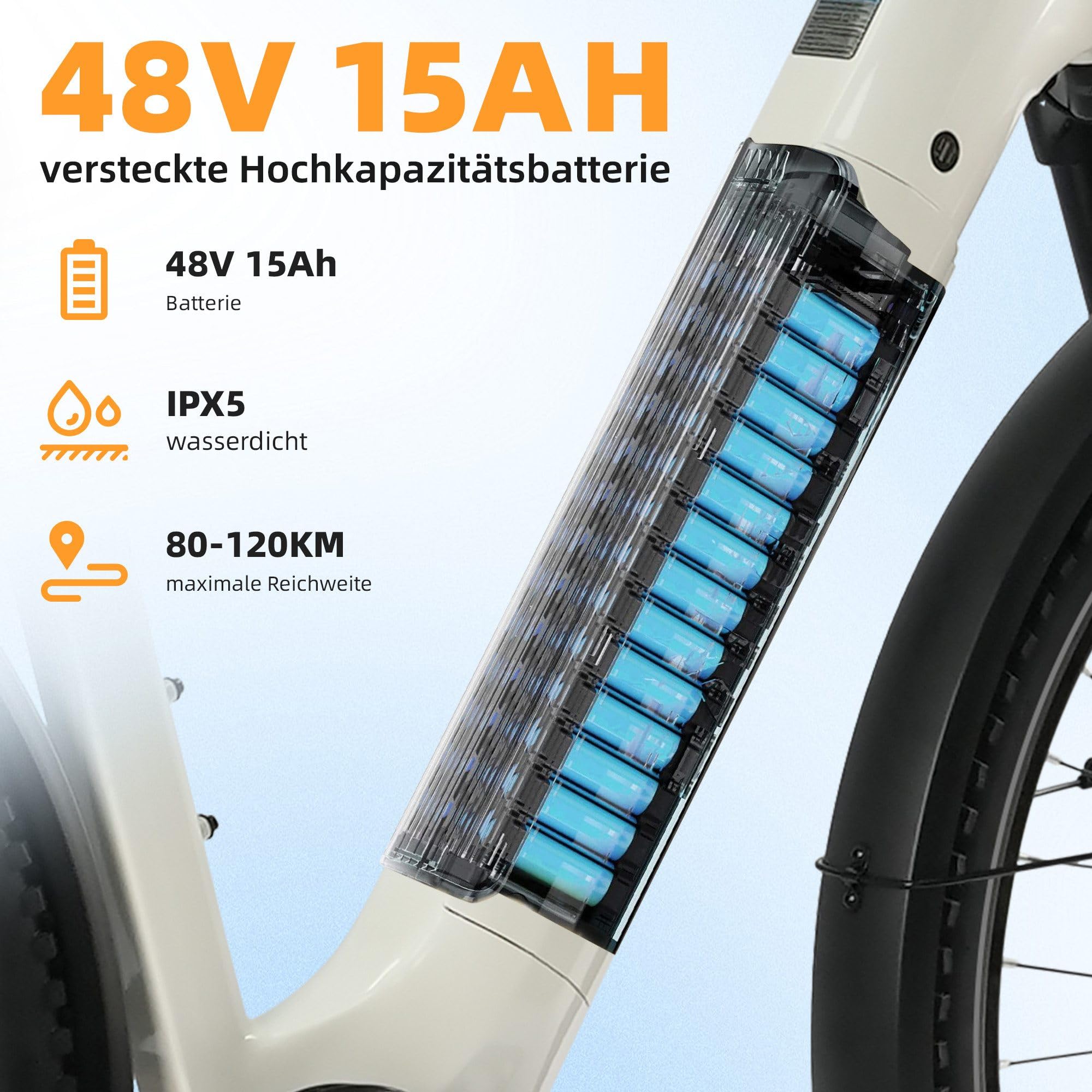 ttgo E Bike Z3 Vélo électrique 27,5" en alliage d'aluminium avec moteur arrière 250 W 70 NM Batterie 48 V 15 Ah 7 vitesses jusqu'à 120 km Écran LCD Vélo électrique pour homme et femme