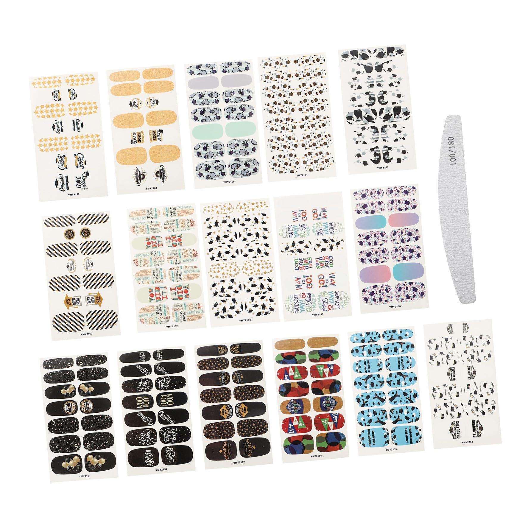 CALLARON 32 Fogli Adesivi Unici per Decorazione Unghie Stickers Manicure con Design Creativo per Look Distintivo e Alla Moda