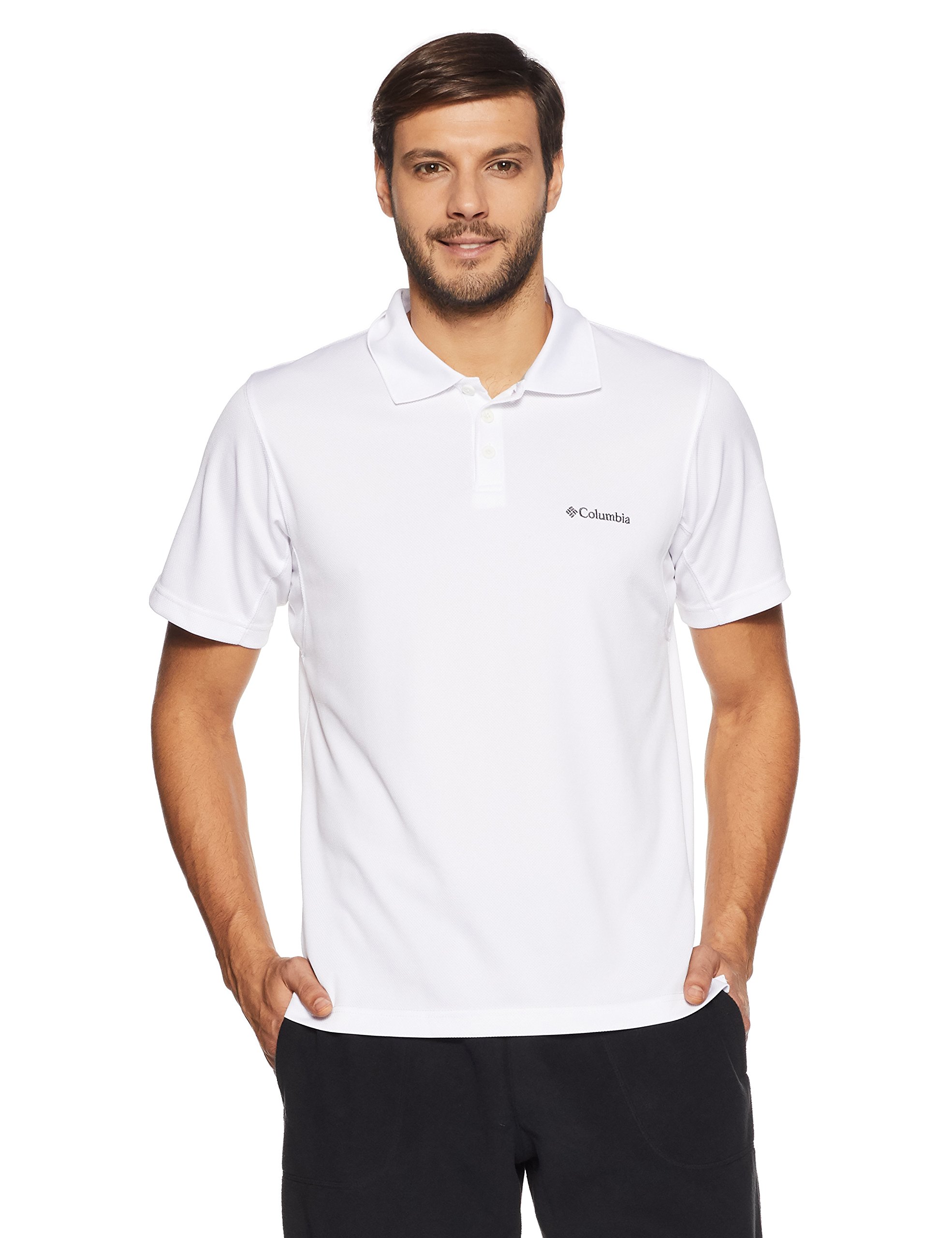 Columbia Men's New Utilizer Polo, White, Large