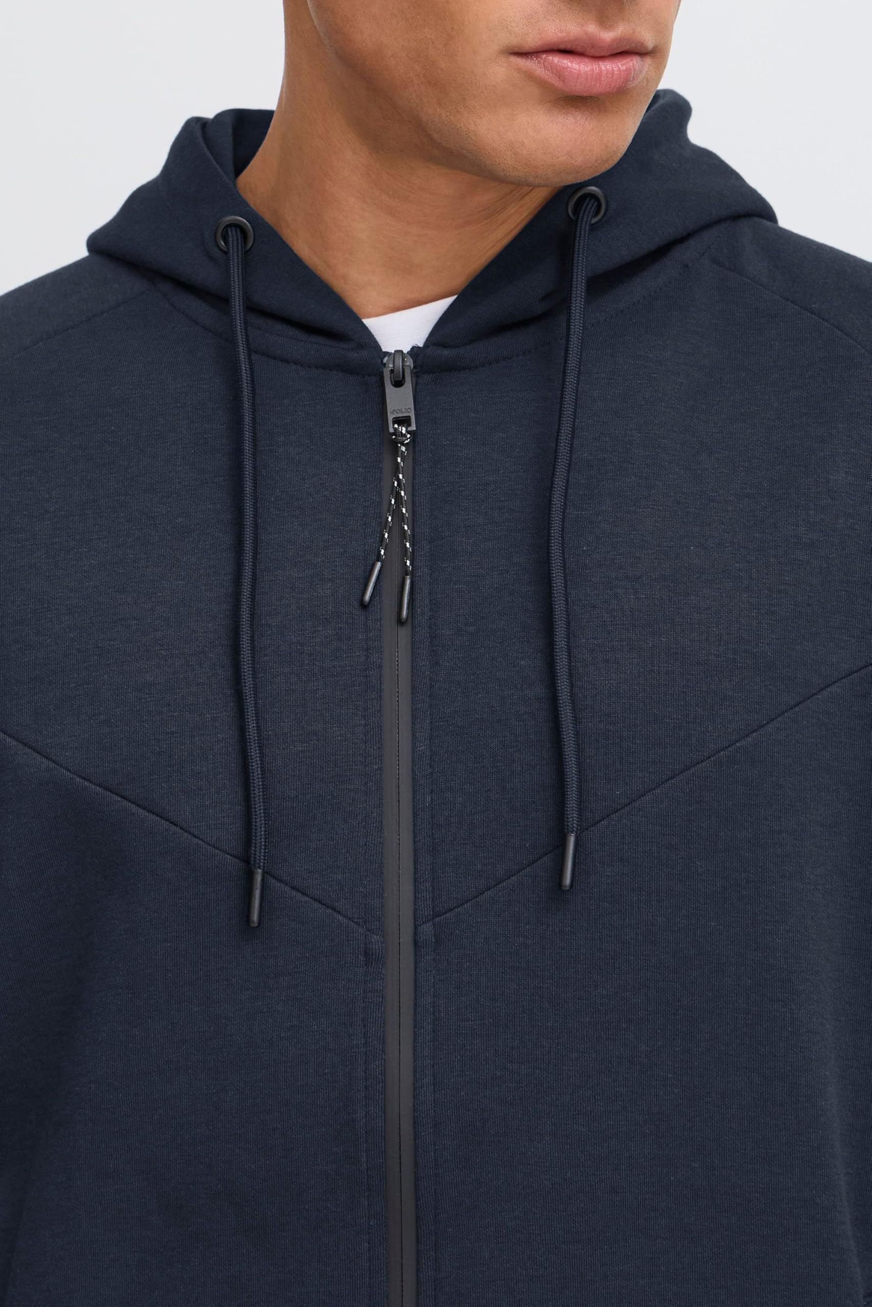 !Solid SDGelbert Homme Veste en Sweat Veste à Capuche Hoodie avec Capuche Poches en Biais Mélange de Coton Regular Fit