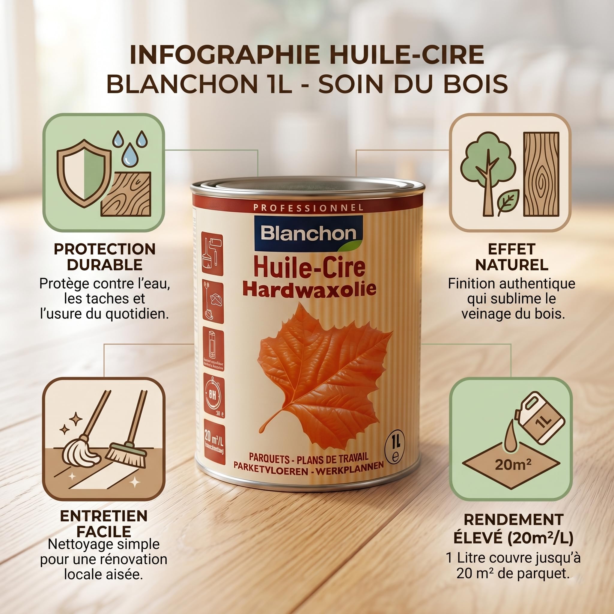 Hartwachsöl 1L Natur B632