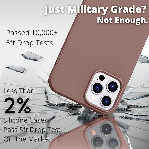 Miniatura 4 de IceSword Funda para iPhone 12 y iPhone 12 Pro de 6.1 pulgadas (2020), funda de silicona líquida, paño de microfibra suave, castaño de nogal mate,