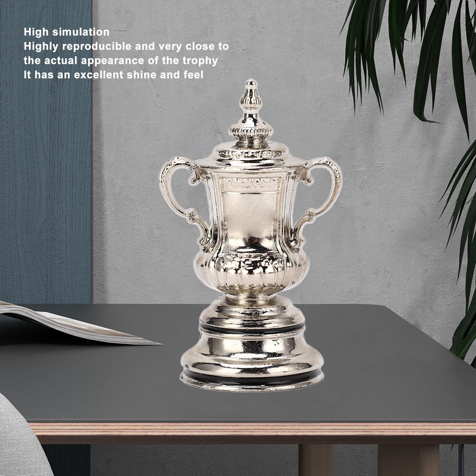 cardyven Mini Soccer Game Trophy Cup, High Simulation Sports League Cup Metal Football League Trophy Ornaments Decor Winner Prize for Decoration