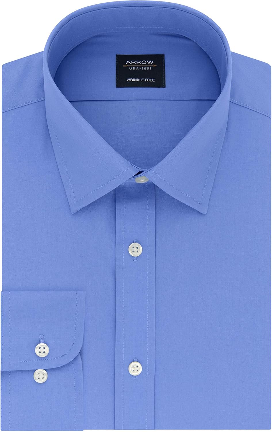 Arrow 1851 Men's Dress Shirt Poplin (Available in Regular, Fitted, Slim, and Extreme Slim Fits) at  Men’s Clothing store