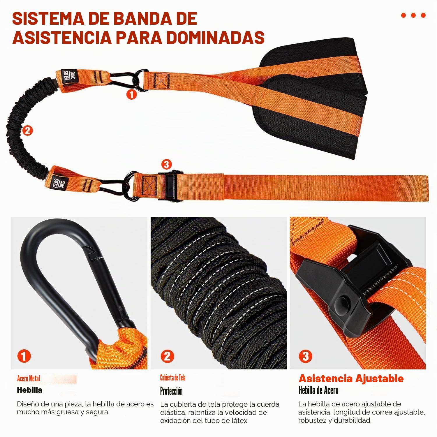 HPYGN Bandas de asistencia para dominadas, banda de resistencia resistente para barra de dominadas, peso/tamaño ajustable con pies de tela/rodilleras, bandas para ayuda de dominadas para entrenamiento