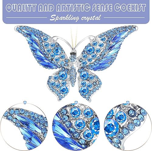 Miniatura 4 de Junkin 6 Piezas Adornos de Navidad de Mariposa Adornos Colgantes de Mariposa Regalos para Mujeres Decoraciones de Árbol de Navidad Regalo de